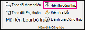 Hiển thị Công thức trong màn hình máy tính