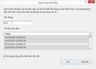Dán Dạng xem trước