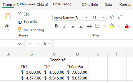 Ảnh chụp màn hình của danh sách xuống xuống chọn cỡ phông khác xuống.