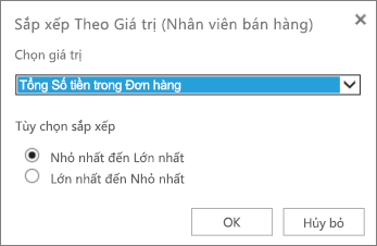 Hộp Sắp xếp Theo Giá trị