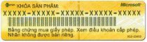 Nhãn dính Khóa Sản phẩm điển hình cho Office cho Mac 2011 với đĩa