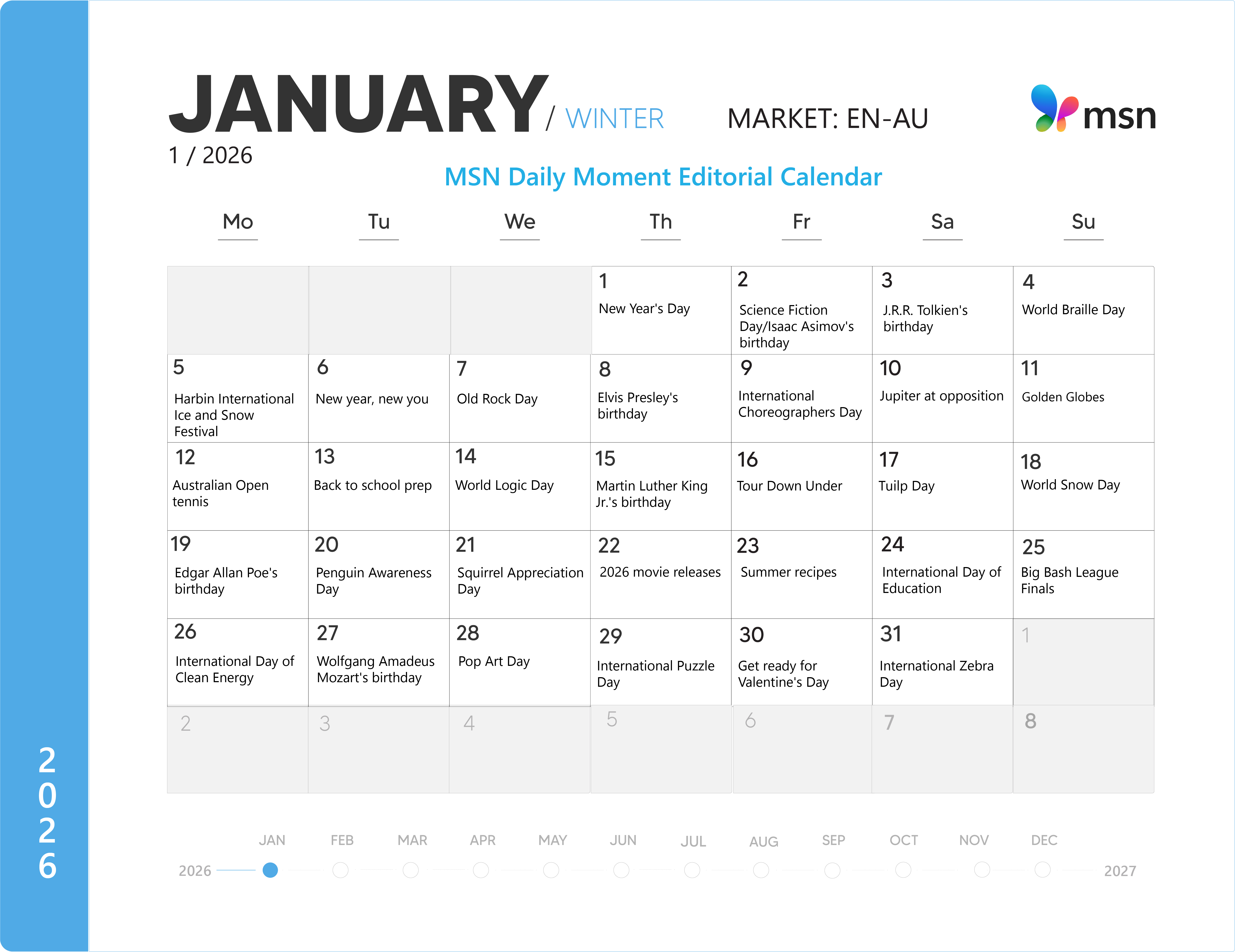 Biên tập Khoảnh khắc hàng Calendar EN-AU