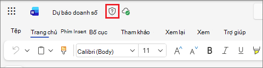 Biểu tượng nhãn nhạy cảm trong Office trên web, dùng tài liệu Word làm ví dụ