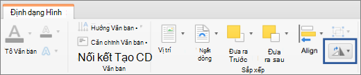 Nút Xoay trên tab Định dạng