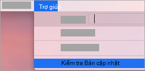 Trợ > giúp Kiểm tra Cập nhật