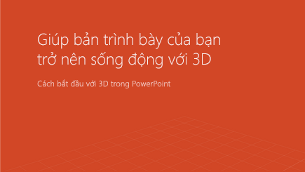 Ảnh chụp màn hình của một trang bìa mẫu PowerPoint 3D