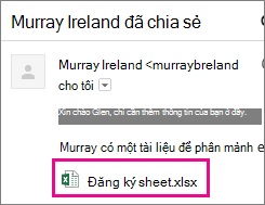 Gửi email mời người nhận chia sẻ tài liệu
