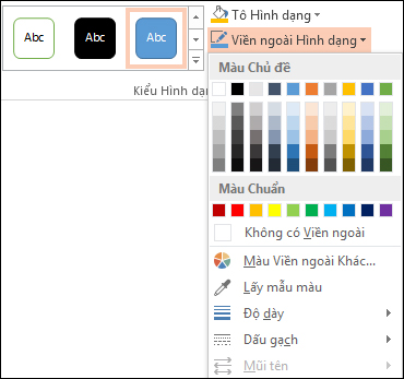 Lệnh Viền ngoài Hình dạng