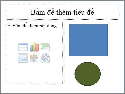 Bản chiếu với hai chỗ dành sẵn và hai đối tượng riêng biệt