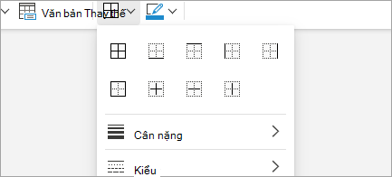 Thêm viền bảng