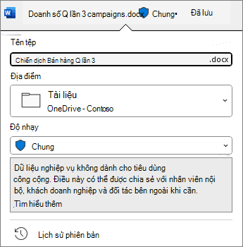 Thanh nhạy cảm ở phía trên cùng của tài liệu