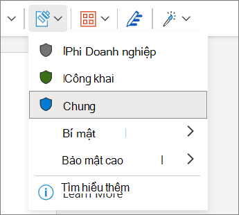 Menu nhãn nhạy cảm