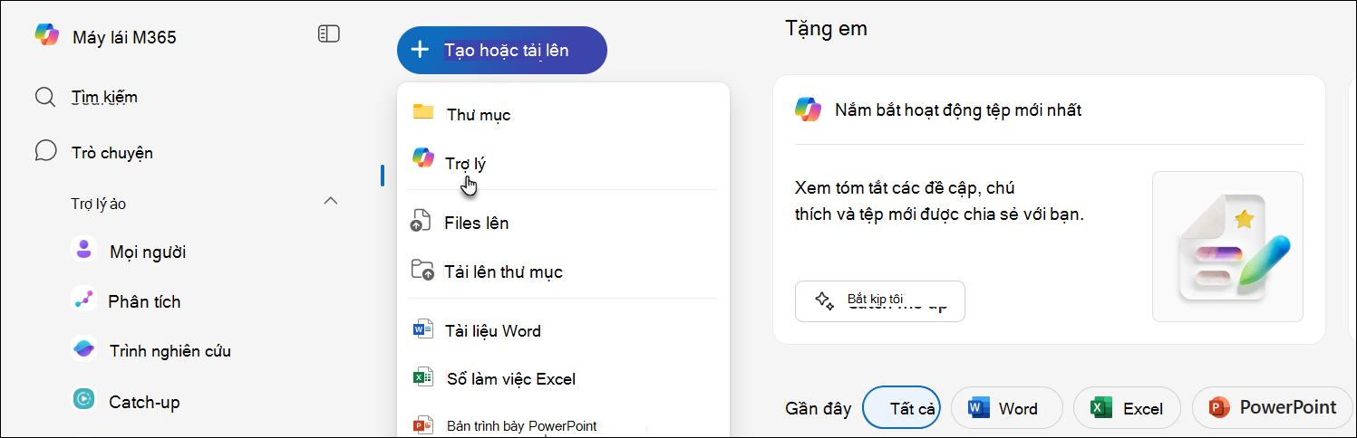 ảnh chụp màn hình về việc tạo tác nhân mới
