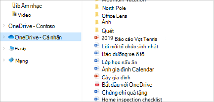 File Explorer mở với OneDrive-Personal chọn