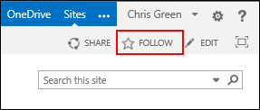 Theo dõi site SharePoint Online và thêm nối kết đến trang Site của bạn trong Office 365.