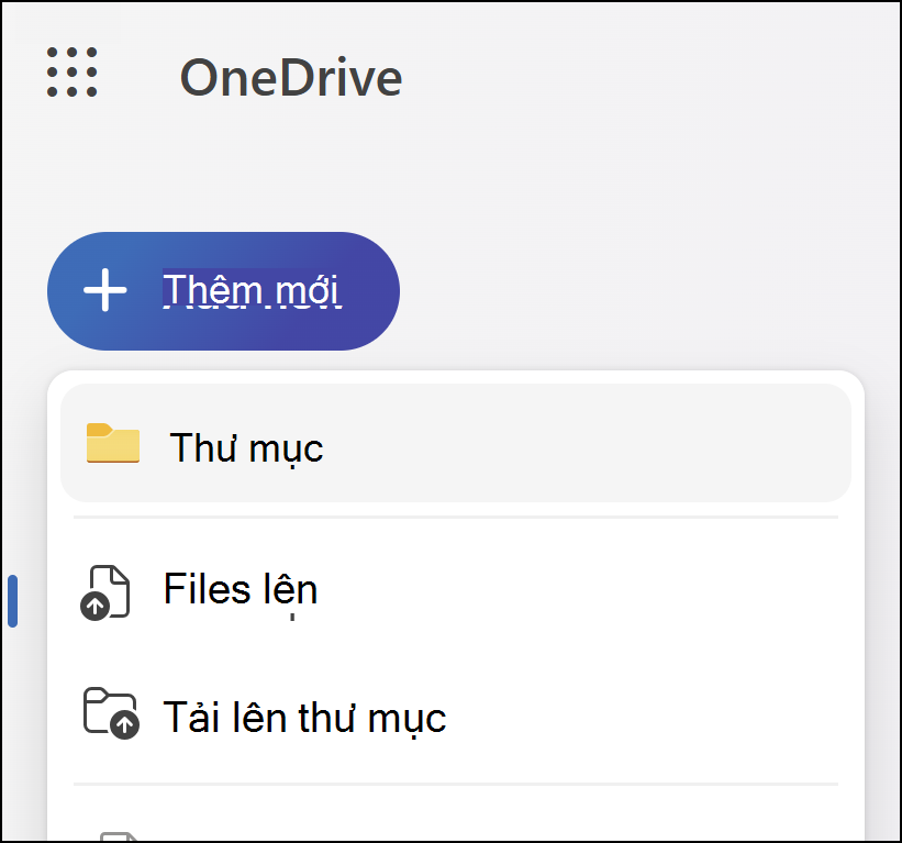 Ảnh chụp khi di chuyển tệp vào thư mục khác trong OneDrive.