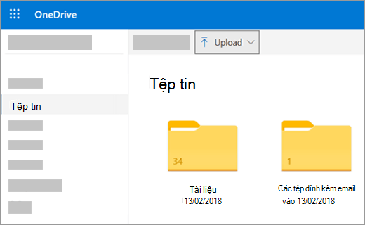 Tải lên tệp hoặc ảnh trong OneDrive