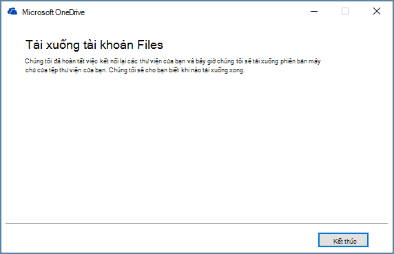 Hộp thoại sửa chữa Đồng bộ One Drive for Business cuối cùng