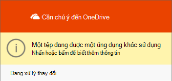 Hộp thoại tệp OneDrive đang được sử dụng