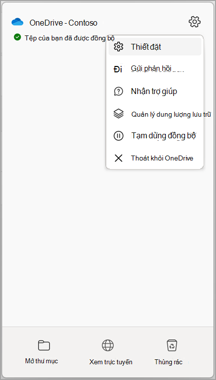 Cài đặt OneDrive Dừng Đồng bộ