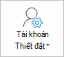 Nút thiết đặt tài khoản Outlook