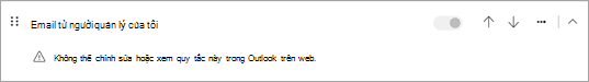 Không thể sửa hoặc xem quy tắc này trong Outlook trên web