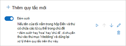 Sử dụng nút bật tắt để tắt hoặc bật quy tắc.