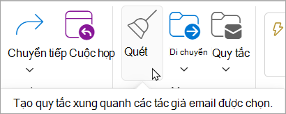 Chọn Quét dọn từ Dải băng