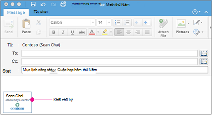 Email với khối chữ ký