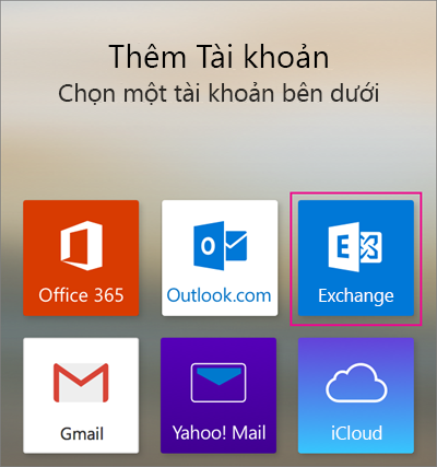 Thêm tài khoản Exchange