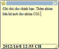 Nhập ghi chú