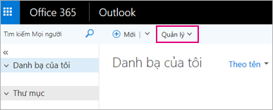 Hình ảnh giao diện trang Mọi người trong Outlook trên web