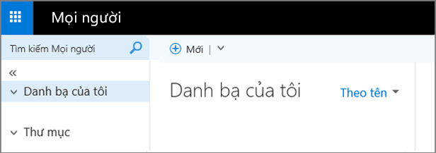 Hình ảnh giao diện trang Mọi người trong Outlook Web App