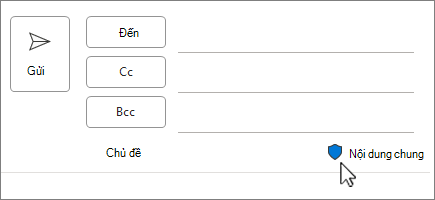 Biểu tượng nhãn nhạy cảm trong thư mới