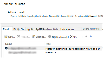 Cài đặt tài khoản