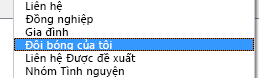 Sổ địa chỉ mới của bạn xuất hiện trong hộp thoại Sổ Địa chỉ trong danh sách thả xuống Sổ Địa chỉ.