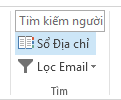 Sổ Địa chỉ nằm ở bên phải tab Trang đầu.