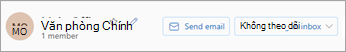 Chọn Gửi email để gửi thư cho toàn bộ nhóm của bạn.
