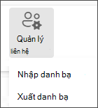 Chọn nhập danh bạ từ menu Quản lý