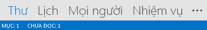 Tab Mọi người nằm ở dưới cùng màn hình Outlook.