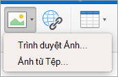 Hiển thị tùy chọn chèn ảnh cho chữ ký