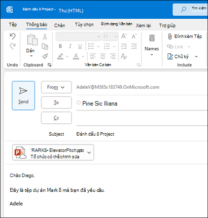 Chia sẻ các mục trong Outlook