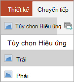 Tùy chọn hiệu ứng