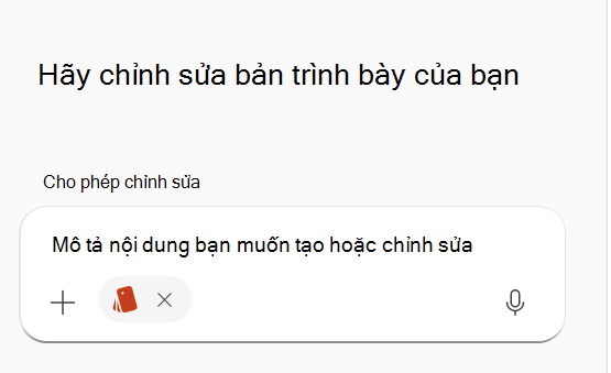 Ảnh chụp màn hình hiển thị bộ nhận diện thương hiệu đã chọn trong Yêu cầu Copilot.