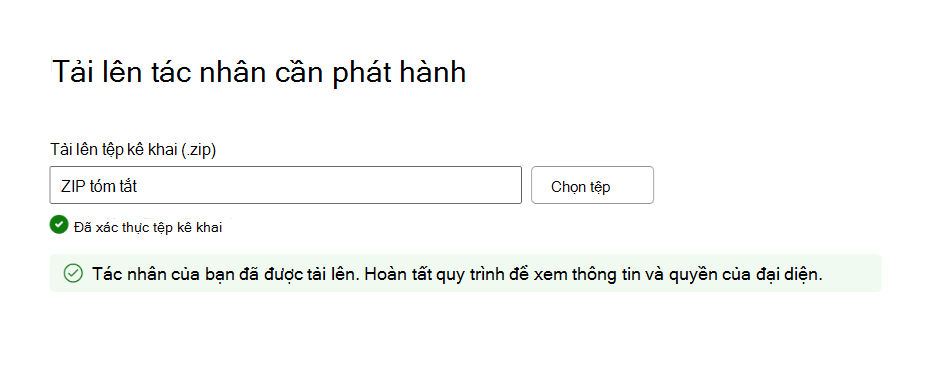 Ảnh chụp màn hình hiển thị chi tiết về một xác thực gói thành công.