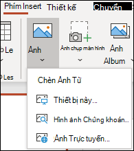 Chèn vị trí ảnh vào dải băng.