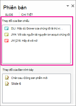 Thay đổi của Bản chiếu