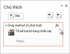 Xóa chú thích