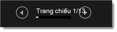 Dạng xem Diễn giả - Nút Quay lại và Tiếp theo