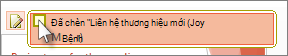 Chấp nhận thay đổi bằng cách chọn hộp kiểm